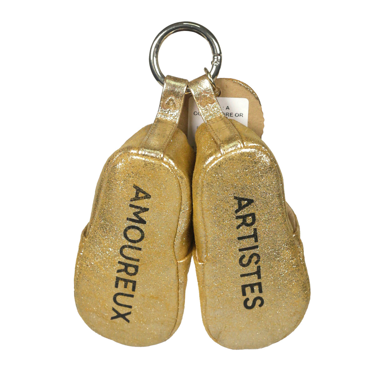 baby shoes/slippers in supple and durable lambskin, here in a gold metallic leather, perfect to add a little touch of sparkle to any outfit from craie studio in the 'style a' for newborns, babies and toddlers