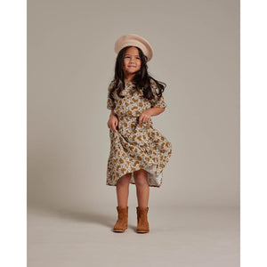 Tiered Midi Skirt with a gardenia all-over print from rylee + cru for toddlers and kids