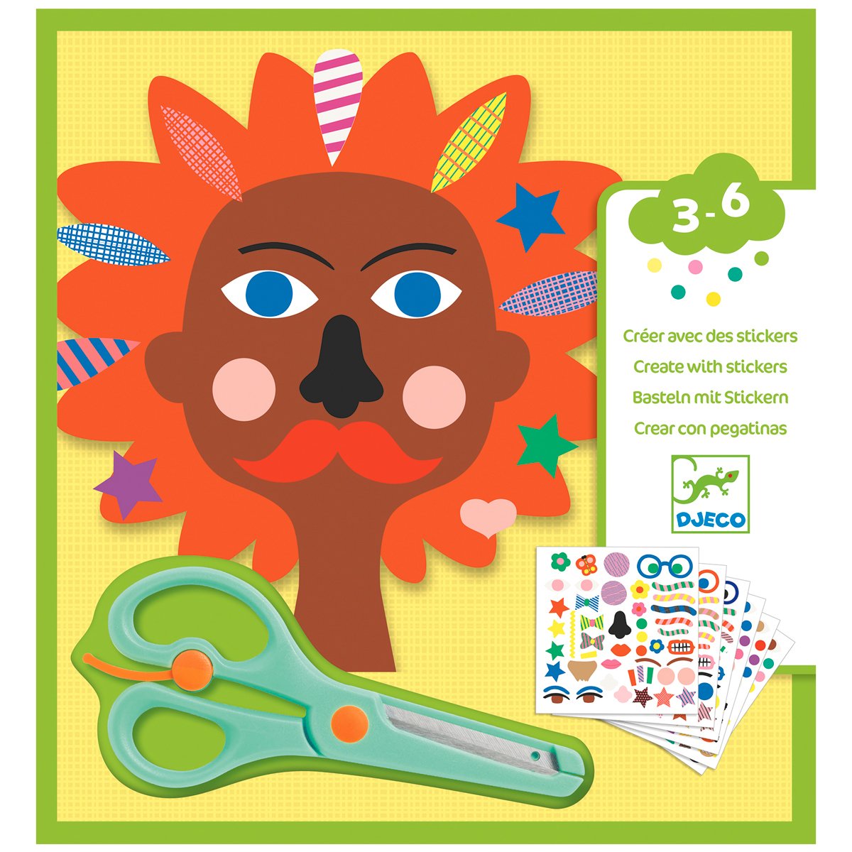 Djeco Create With Stickers - Hairdresser