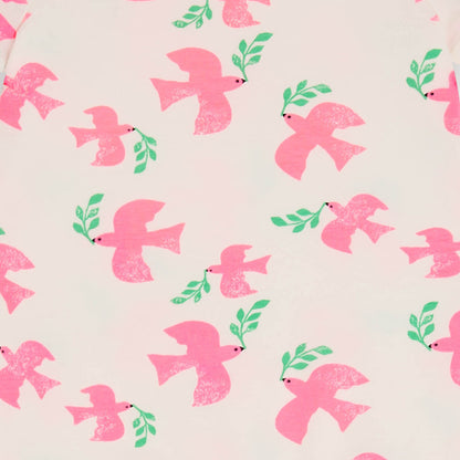 The Bonnie Mob Brighton Zip Front Playsuit with doves print