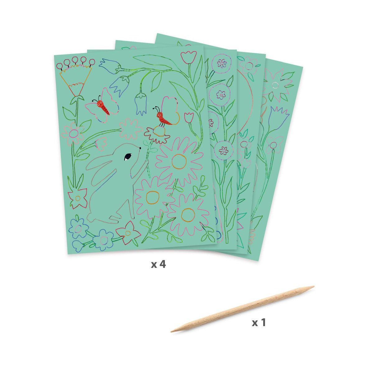 Djeco Scratch Card - Encounters for kids/children