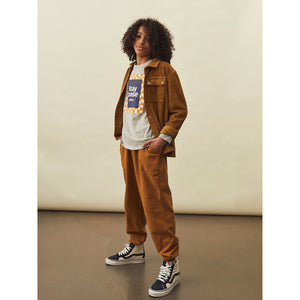 Comfortable long sleeve t-shirt in a straight cut with a crew neck, top stitched edges and 'Stay loose Ca Vibes' print on front from hundred pieces for toddlers, kids/children and teens/teenagers