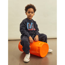 Load image into Gallery viewer, Comfortable LA Surf &amp; Chill Since Forever print on a long-sleeved sweatshirt in a straight cut, relaxed fit with low armholes, crew neck and ribbed edges from hundred pieces for toddlers, kids/children and teens/teenagers