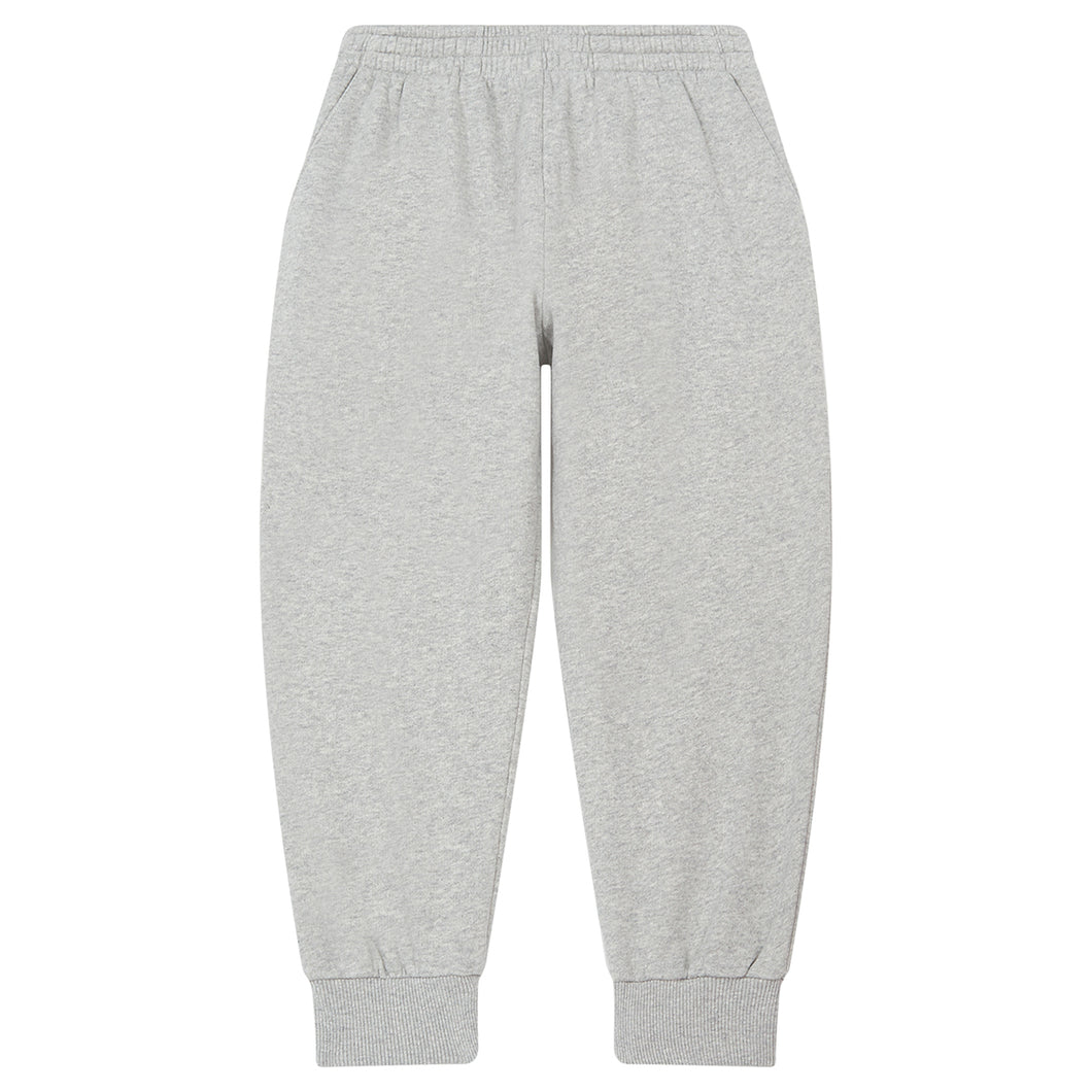 Hundred Pieces Joggers in Heather grey with wide legs, close-fitting at ankles and elasticated waist for toddlers, kids/children and teens/teenagers
