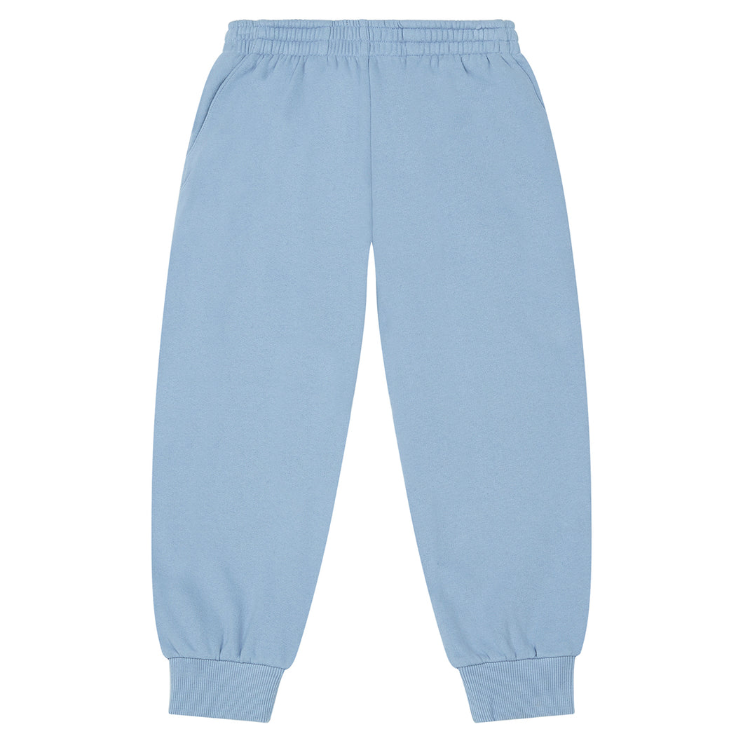 Hundred Pieces Joggers in light blue with wide legs, close-fitting at ankles and elasticated waist for toddlers, kids/children and teens/teenagers