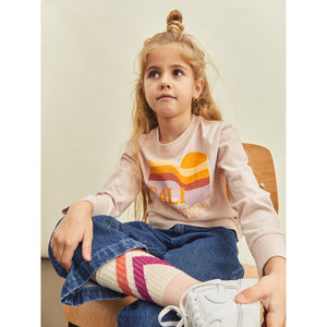 Comfortable long sleeve t-shirt in a straight cut with a crew neck, top stitched edges and 'cali karma' print on front from hundred pieces for toddlers, kids/children and teens/teenagers
