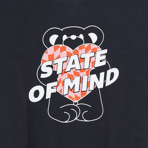 state of mind sweatshirt in black from hundred pieces made in portugal from 100% organic cotton for toddlers, kids/children and teens/teenagers
