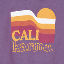 Load image into Gallery viewer, Comfortable long-sleeved hoddie in a relaxed fit with &#39;cali karma&#39; front print, hood, low armholes, elasticated waist and ribbed edges from hundred pieces for toddlers, kids/children and teens/teenagers