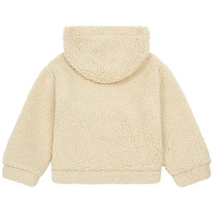Hundred Pieces Zipped Hoodie in the colour Mastic for toddlers, kids/children and teens/teenagers