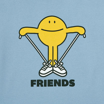 Shobu x Hundred Pieces Friends Sweatshirt in a relaxed fit with a crew neck, long sleeves, low armholes, print on front and ribbed edges from hundred pieces for toddlers, kids/children and teens/teenagers