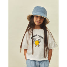 Load image into Gallery viewer, Shobu x Hundred Pieces Chill Out Crop Top in off white made in portugal from 100% organic cotton for toddlers, kids/children and teens/teenagers from hundred pieces