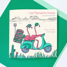 Load image into Gallery viewer, Amelie Legault The Pink Flamingos: A Very Pink Adventure colouring book for indoor fun