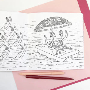 Amelie Legault The Pink Flamingos: A Very Pink Adventure colouring book