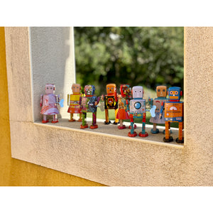 cool limited edition tin robots in multiple colours for kids/children from mr & mrs tin