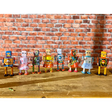 Load image into Gallery viewer, vintage tin toy robot with a blossom theme from mr &amp; mrs tin for kids/children