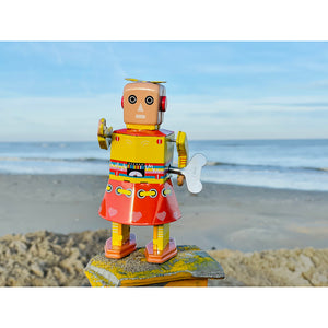 sunset robot tin toy from mr & mrs tin for kids/children