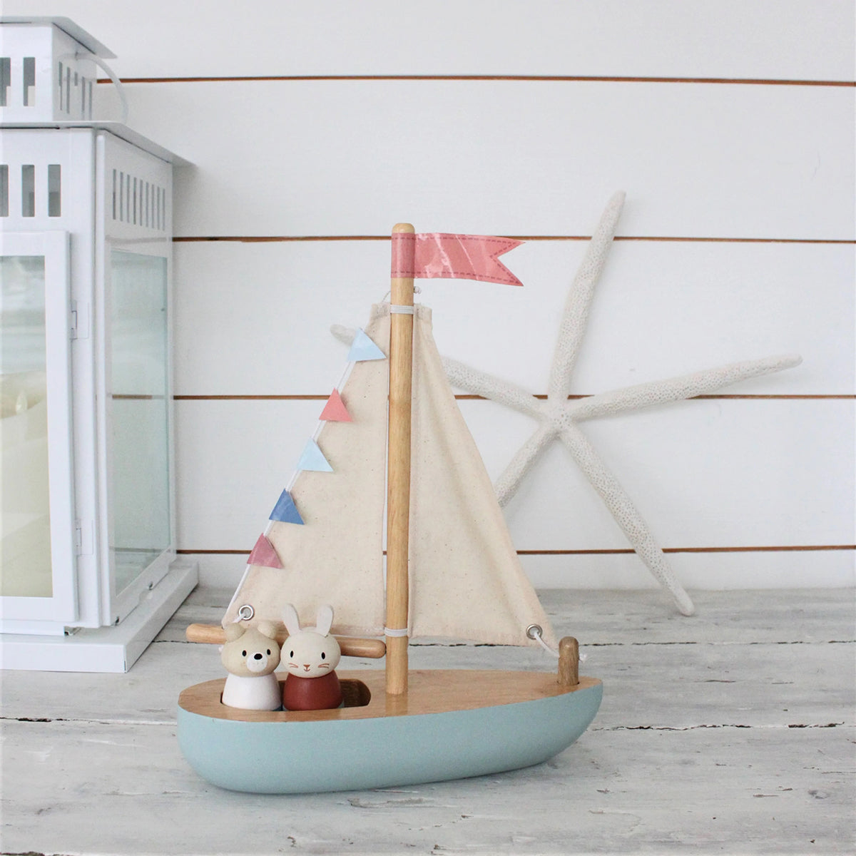 Tender Leaf Toys Sailway wooden Boat