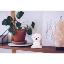 Load image into Gallery viewer, small white dog snuffy light for childrens rooms from mr maria