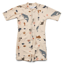 Load image into Gallery viewer, Liewood Max Swim Jumpsuit in colour Sea creature/Sandy mix for babies and toddlers