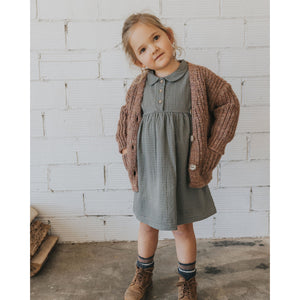 Thick tuck knitted pockets cardigan for kids/children from búho