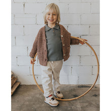Load image into Gallery viewer, warm and comfortable pockets cardigan with a V neckline from búho for kids/children