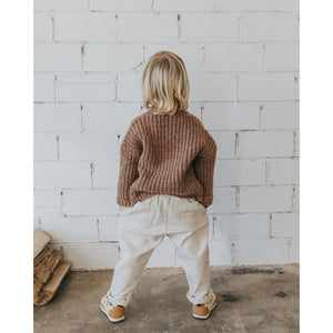 pockets cardigan with two front pockets and big front buttons from búho for kids/children