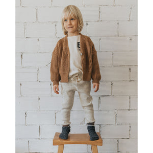 soft ribbed leggings in the colour NATURAL from búho for kids/children