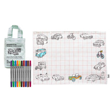Load image into Gallery viewer, Eat Sleep Doodle Placemat - Working Wheels for boys/girls