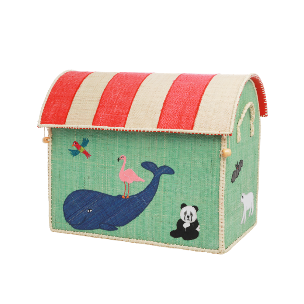 RICE Toy Basket Animal Theme