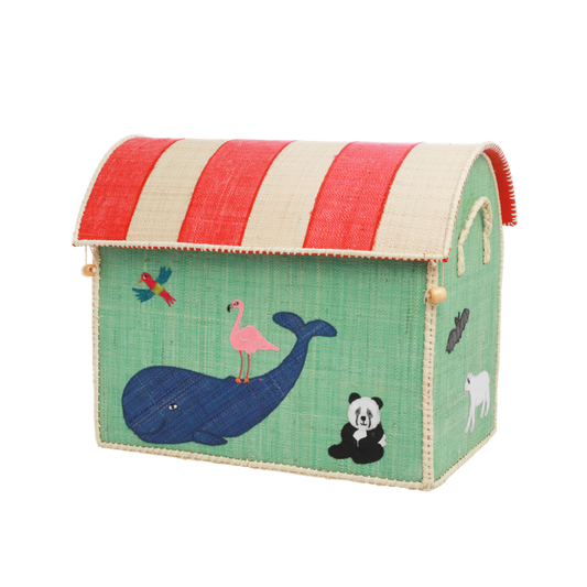 RICE Toy Basket Animal Theme