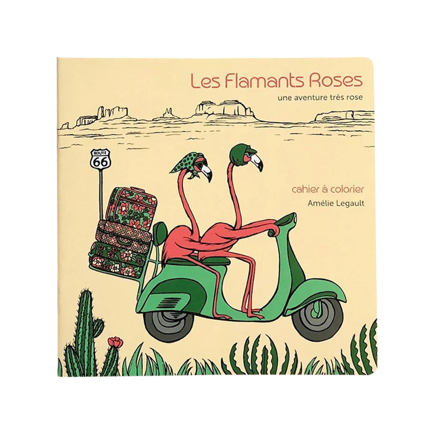 Amelie Legault The Pink Flamingos: A Very Pink Adventure colouring book for boys/girls