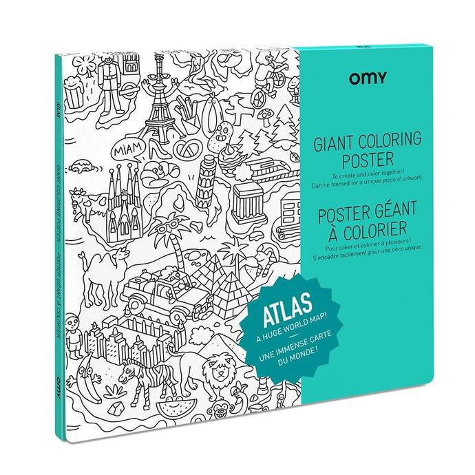 Omy Atlas Giant Colouring Poster