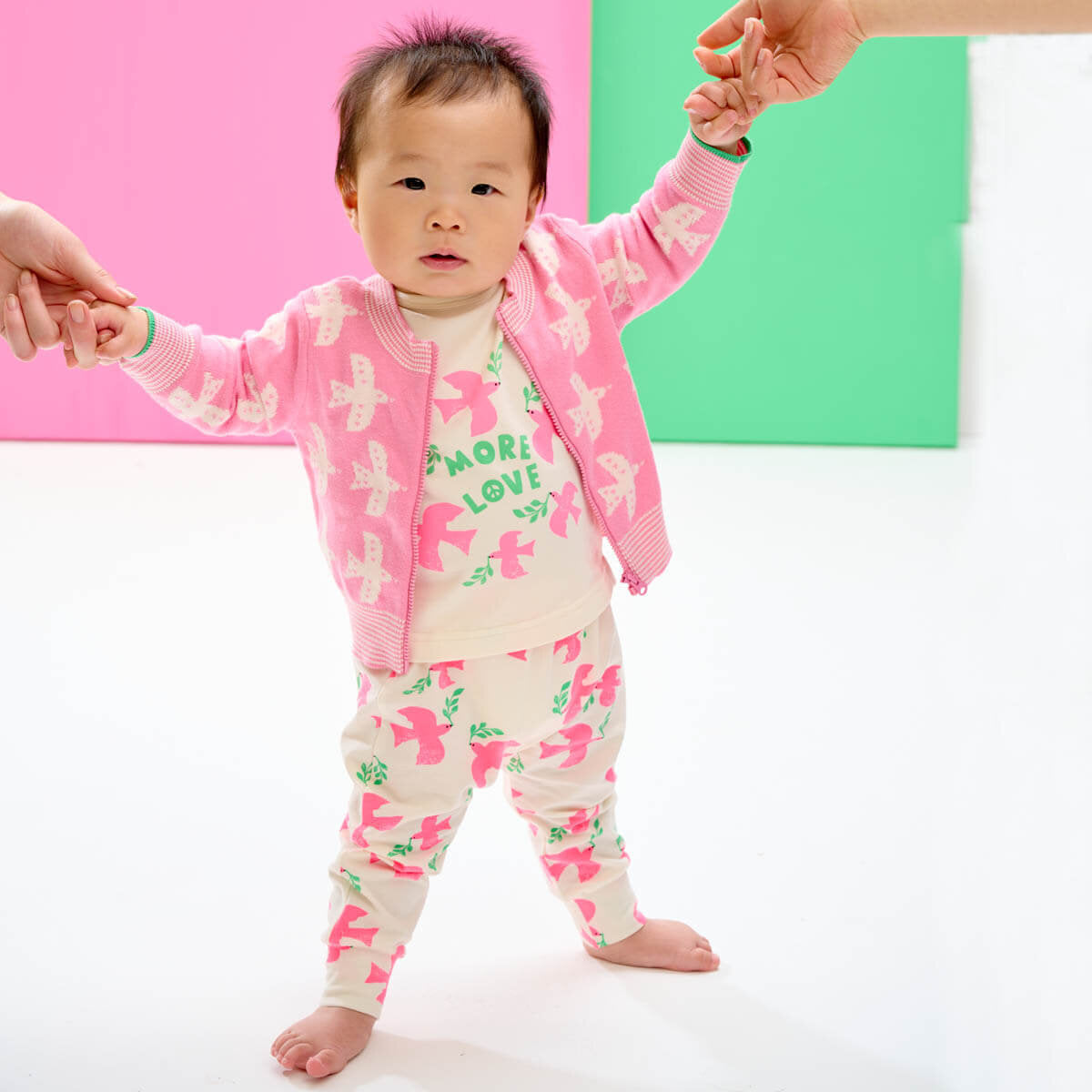 The Bonnie Mob Padstow Bird Cardigan for babies