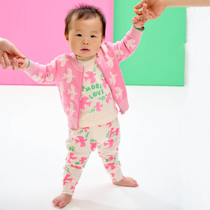 The Bonnie Mob Padstow Bird Cardigan for babies