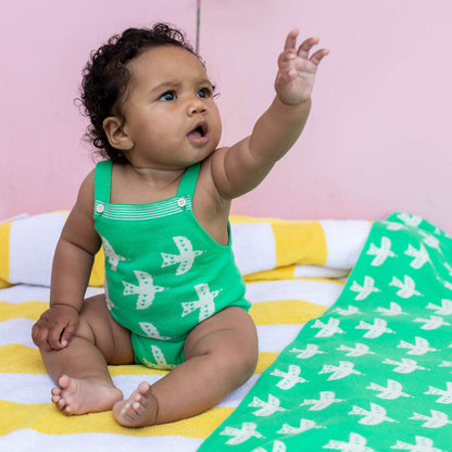 The Bonnie Mob Palace Bird Romper with doves print