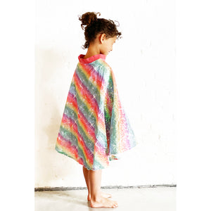shiny rainbow cape with multicoloured sequins from ratatam for kids/children