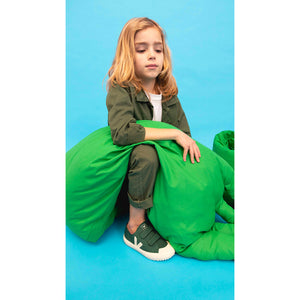 veja ollie velcro shoes in colour POKER_PIERRE / green from veja for kids