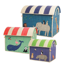 Load image into Gallery viewer, RICE Toy Basket Animal Theme