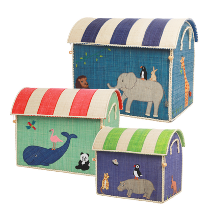 RICE Toy Basket Animal Theme