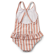 Load image into Gallery viewer, Liewood Amara Swimsuit in colour Stripe: Dusty coral/Creme de la creme for babies, toddlers, kids