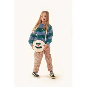 Tiny Cottons Big Stripes Mockneck Sweater for girls