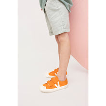 Load image into Gallery viewer, orange kids shoes with velcro from veja