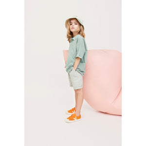veja ollie velcro shoes in colour PUMPKIN_PIERRE / orange from veja for kids