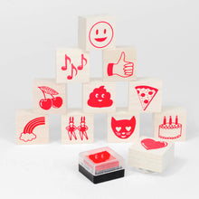 Load image into Gallery viewer, Yellow Owl Emoji Stamp Kit