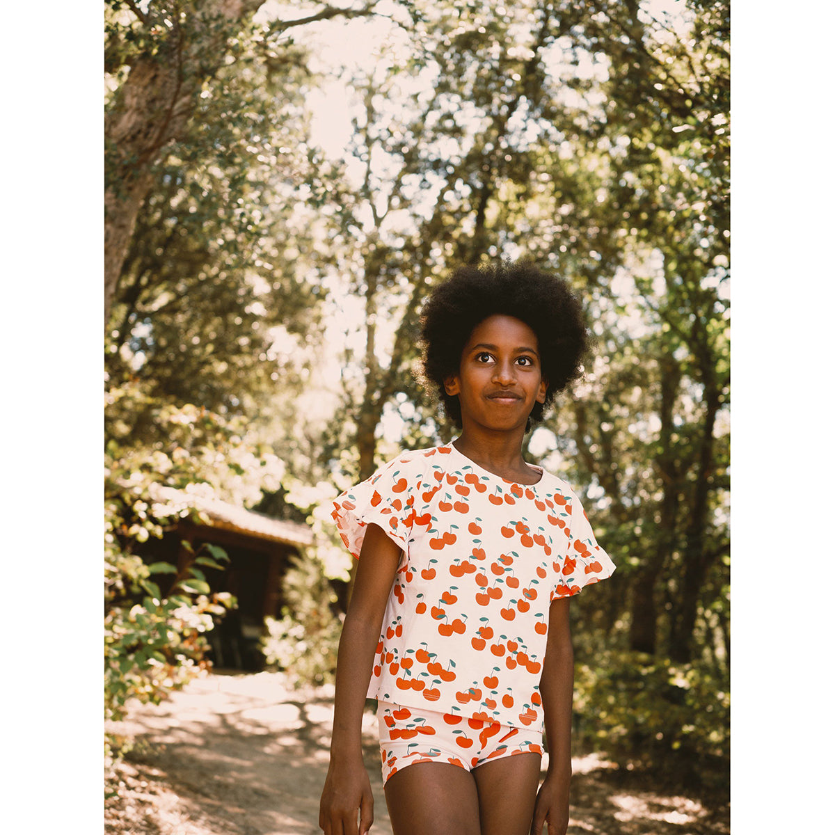 Tiny Cottons Cherries Frill Tee ss23
