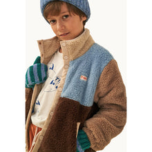 Load image into Gallery viewer, Tiny Cottons Colour Block Polar Sherpa Jacket with snaps