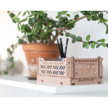 Load image into Gallery viewer, small folding crate in blush from aykasa