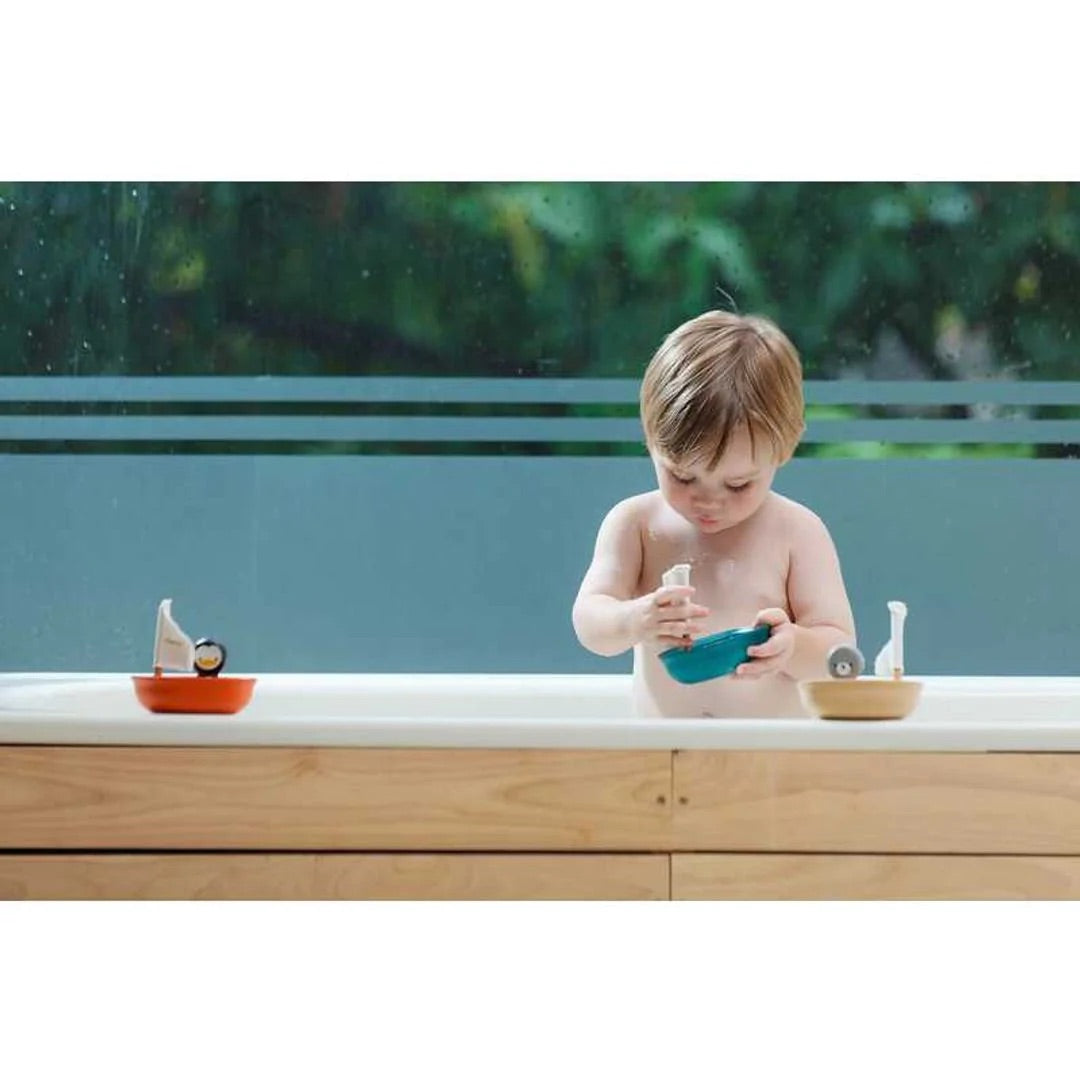 Plan Toys Sailing Boat With Polar Bear for boys/girls