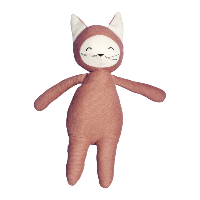 Fabelab Buddy Fox in the colour clay for newborns, babies, toddlers, kids/children