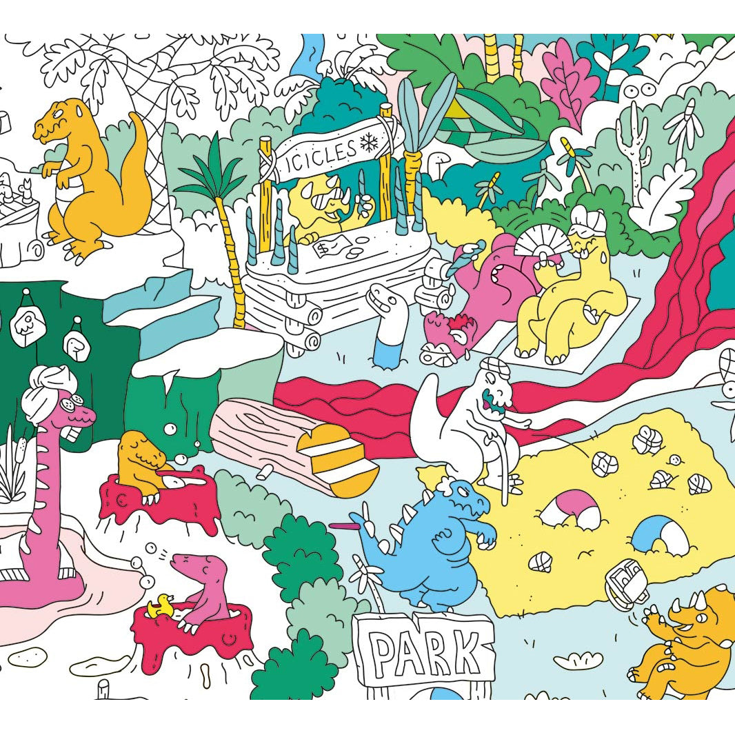 Omy Giant Colouring Poster Dinos